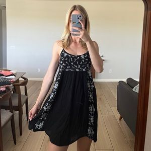 Embroidered black sundress